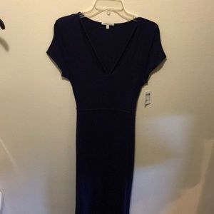 Fitted navy dress